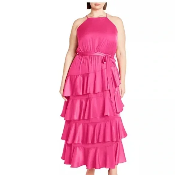 City chic maxi Joelle dress Pink size 18w. New in package - Picture 2 of 6